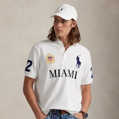 Ralph Lauren Classic Fit Miami Mesh Polo Shirt In White