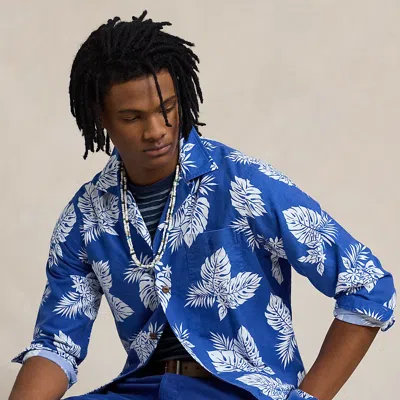 Polo Ralph Lauren Classic Fit Monstera-print Oxford Shirt In Tropical Monstera