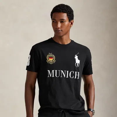 Ralph Lauren Classic Fit Munich Jersey T-shirt In Black