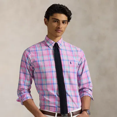 Ralph Lauren Classic Fit Performance Oxford Shirt In Pink Blue Multi