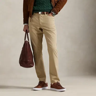 Ralph Lauren Classic Fit Performance Twill Pant In Brown