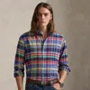 Ralph Lauren Classic Fit Plaid Brushed Twill Shirt In Multi