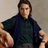 Ralph Lauren Classic Fit Plaid Jacquard Polo Shirt In Green