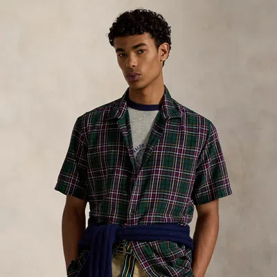Ralph Lauren Classic Fit Plaid Linen-cotton Shirt In Multi