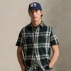 Ralph Lauren Classic Fit Plaid Linen-cotton Shirt