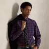 Ralph Lauren Classic Fit Plaid Oxford Shirt In Purple