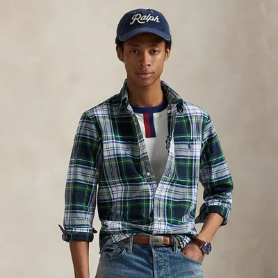 Ralph Lauren Classic Fit Plaid Oxford Shirt In Multi
