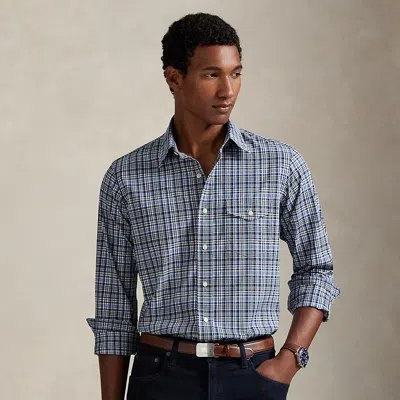 Ralph Lauren Classic Fit Plaid Poplin Shirt In Multi