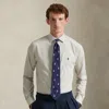 Ralph Lauren Classic Fit Plaid Stretch Poplin Shirt In White