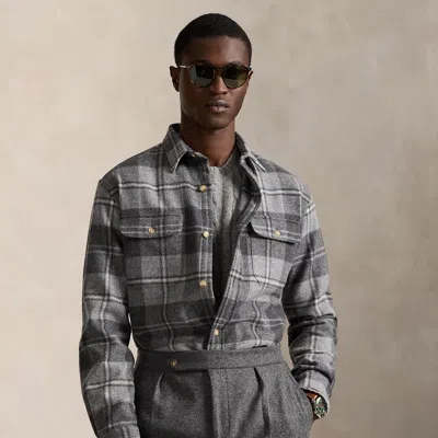 Ralph Lauren Classic Fit Plaid Wool Workshirt In Multi