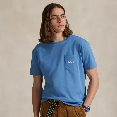 Ralph Lauren Classic Fit Polo Bear Jersey T-shirt In Blue