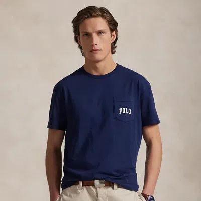 Ralph Lauren Classic Fit Polo Bear Jersey T-shirt In Newport Navy Heritage Bear