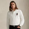 Ralph Lauren Classic Fit Polo Bear Mesh Polo Shirt In White