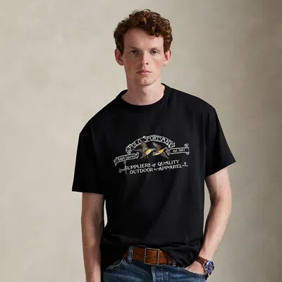 Ralph Lauren Classic Fit Polo Sportsman T-shirt In Black