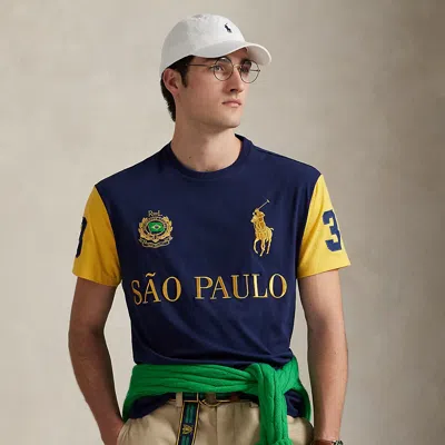 Ralph Lauren Classic Fit São Paulo Jersey T-shirt In Blue
