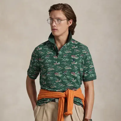 Ralph Lauren Classic Fit Scenic-print Mesh Polo Shirt