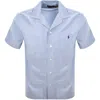 Ralph Lauren Classic Fit Short Sleeve Shirt Blue In Blue