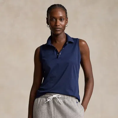 Polo Ralph Lauren Classic Fit Sleeveless Tour Polo Shirt In Refined Navy