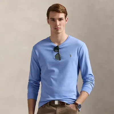 Ralph Lauren Classic Fit Soft Cotton Crewneck T-shirt In Blue