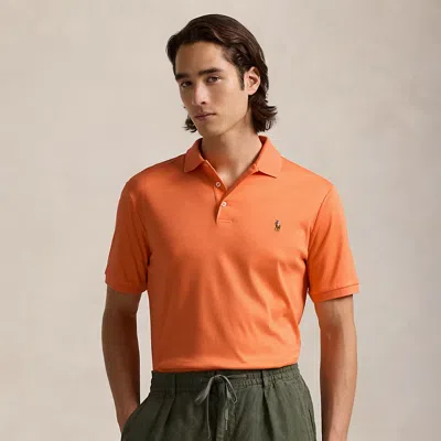 Polo Ralph Lauren Original Fit Mesh Polo Shirt In Bright Preppy Orange