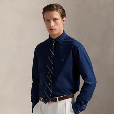 Ralph Lauren Classic Fit Stretch Poplin Shirt In Blue