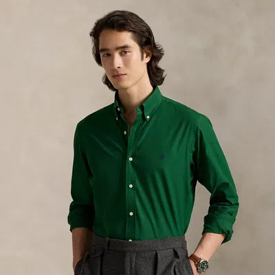 Ralph Lauren Classic Fit Stretch Poplin Shirt In Green