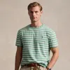 Polo Ralph Lauren Classic Fit Striped Jersey T-shirt In Faded Mint/nevis
