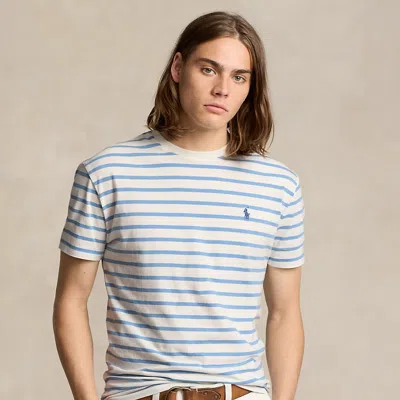 Polo Ralph Lauren Classic Fit Striped Jersey T-shirt In Nevis/vessel Blue
