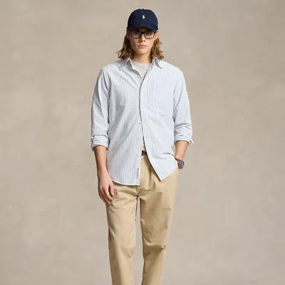 Polo Ralph Lauren Classic Fit Striped Oxford Shirt In White/blue | ModeSens