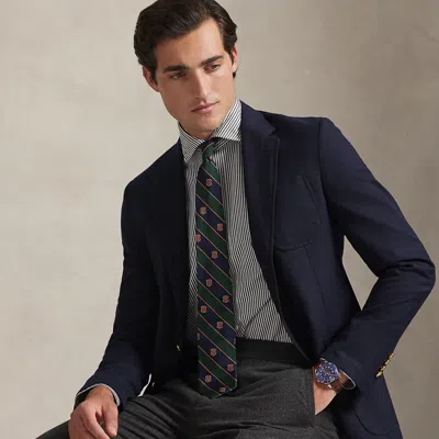 Ralph Lauren Classic Fit Striped Poplin Shirt In Blue