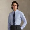 Ralph Lauren Classic Fit Striped Poplin Shirt In Blue