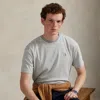 Ralph Lauren Classic Fit Striped Soft Cotton T-shirt In Gray