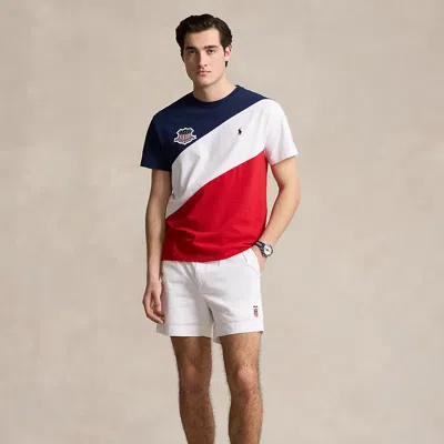 Ralph Lauren Classic Fit Usa T-shirt In Refined Navy Multi
