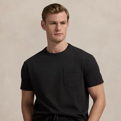 Ralph Lauren Classic Fit Weathered Pocket T-shirt In Polo Black