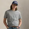 Ralph Lauren Classic Fit Weathered Pocket T-shirt In Vintage Salt And Pepper