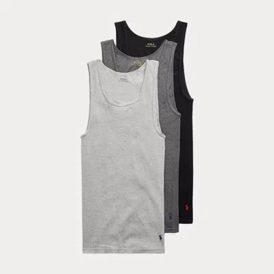 Polo Ralph Lauren Classic Fit Wicking Tank 3-pack In Grey Assorted