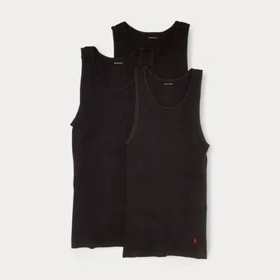 Polo Ralph Lauren Classic Fit Wicking Tank 3-pack In Black In Brown