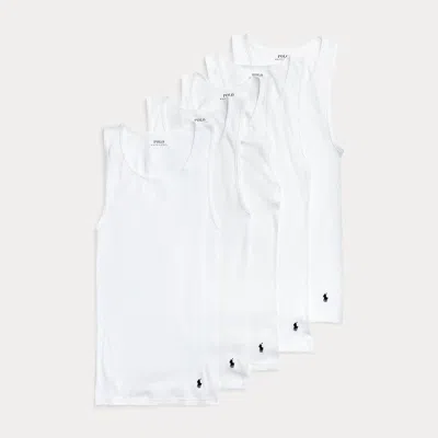 Ralph Lauren Classic Fit Wicking Tank 5-pack In White