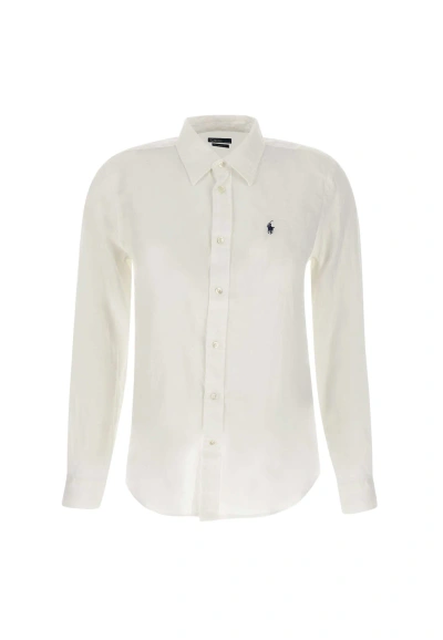 Ralph Lauren Classic Linen Shirt In White