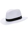 Ralph Lauren Classic Packable Fedora Hat In Bone,black