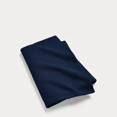 Ralph Lauren Classic Weave Bed Blanket In Navy In Blue