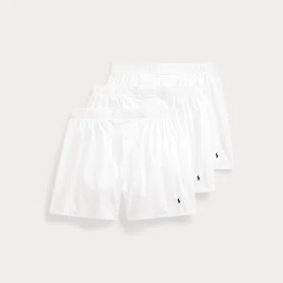 Polo Ralph Lauren Classic Woven Cotton Boxer 3-pack In White