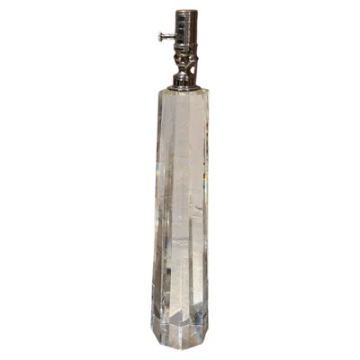 Pre-owned Ralph Lauren Clear Crystal Obelisk Table Lamp Modern Contemporary