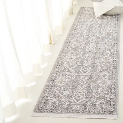 Ralph Lauren Clover 1276 Polyester Oriental Indoor Use Only Rug In Grey,ivory