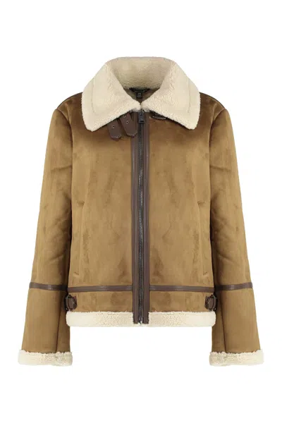 Ralph Lauren Coat In Sheepskin In Green