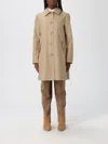 Ralph Lauren Cotton Blend Coat With Removable Hood In Brown