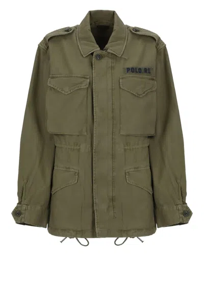 Ralph Lauren Twill Army Jacket In Green