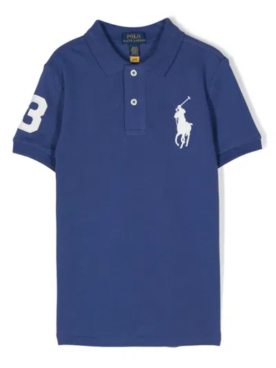 Ralph Lauren Kids' Cobalt Blue Polo Shirt With Pony Motif