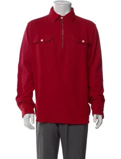 Pre-owned Ralph Lauren Collar Long Sleeve Polo Sweater In Red