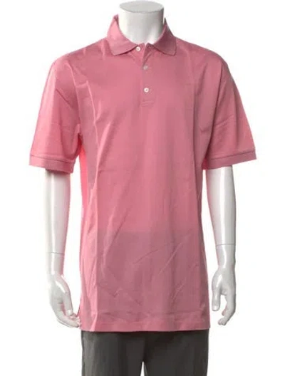 Pre-owned Ralph Lauren Collar Short Sleeve Polo Shirt W/ Tags In Pink